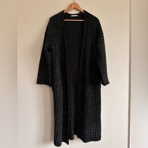 Oak & Fort Black knit cardigan